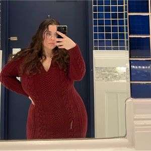 burgundy minidress